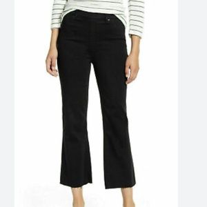 Spanx black jeggings crop flare raw hem